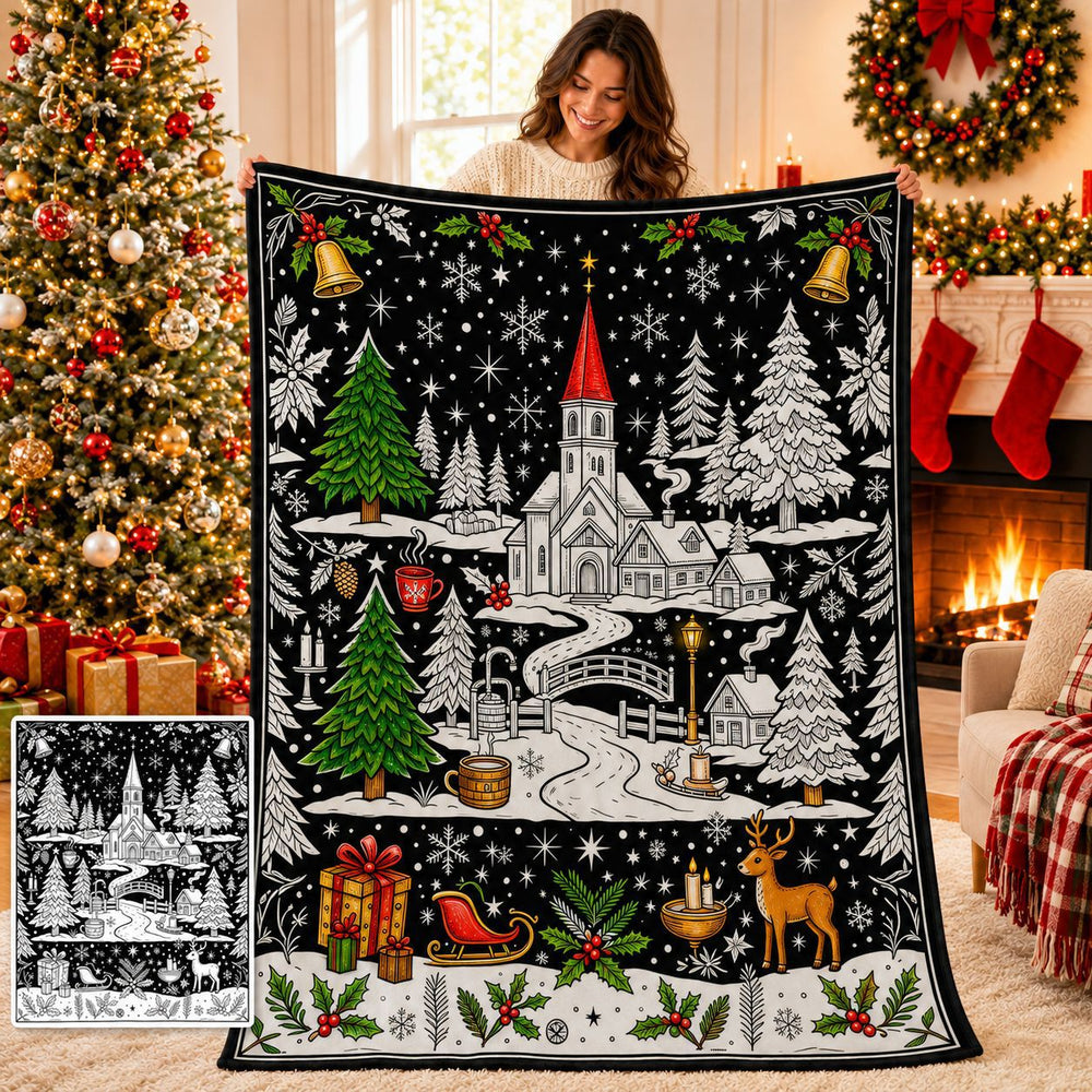 DIY Christmas Coloring Blanket