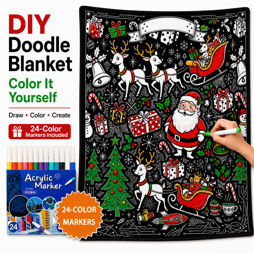 DIY Christmas Coloring Blanket