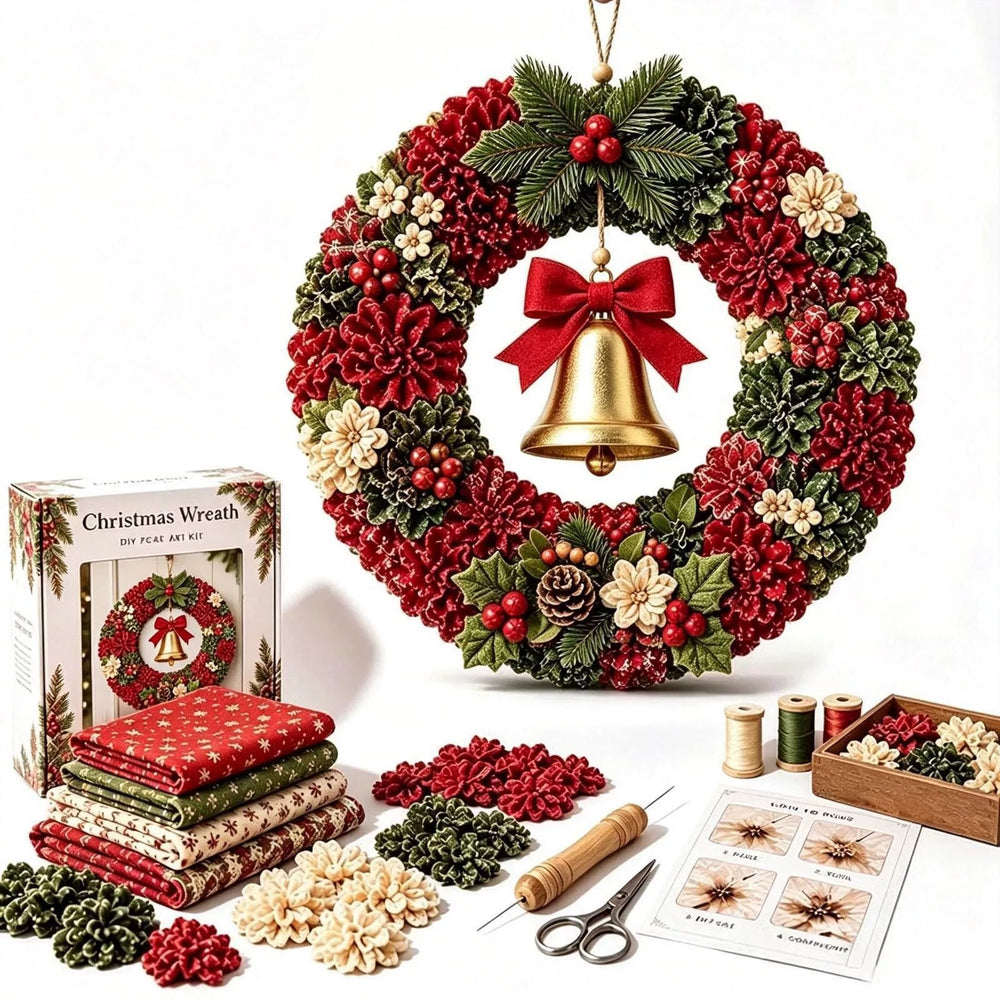 DIY Fabric Christmas Wreath Craft Kit