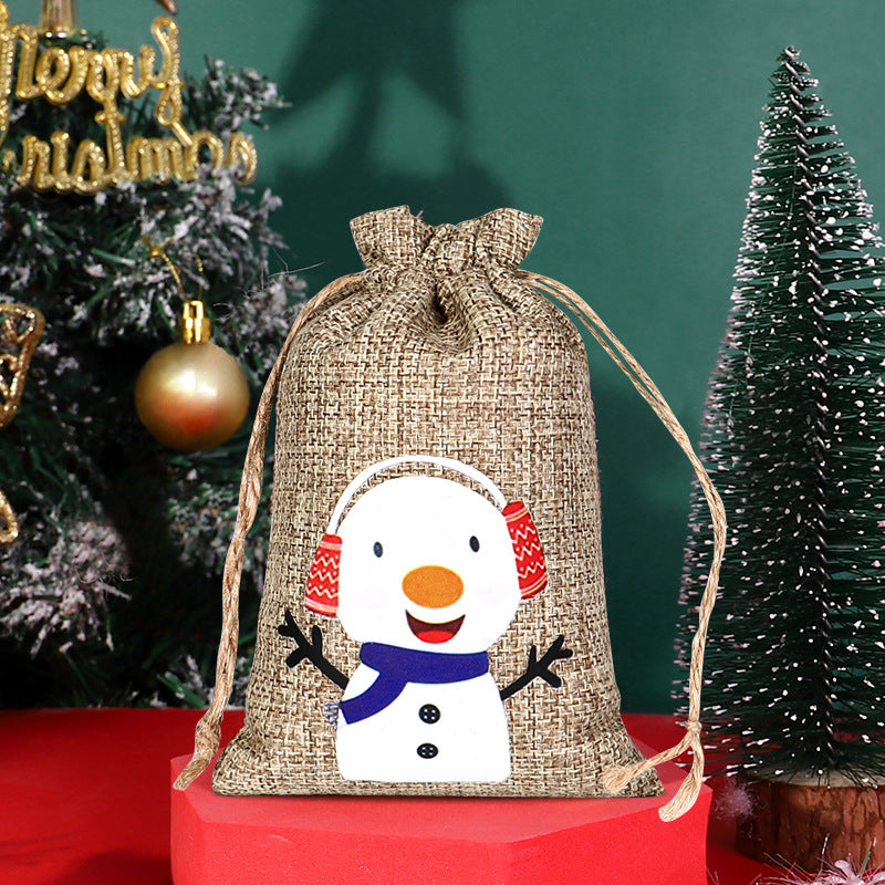 Christmas linen bag
