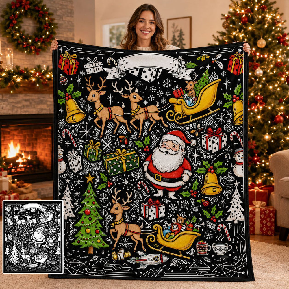 DIY Christmas Coloring Blanket
