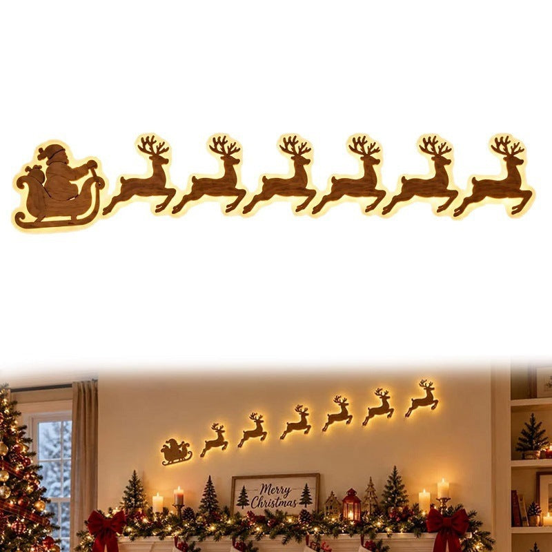 Christmas light-up wall silhouettes