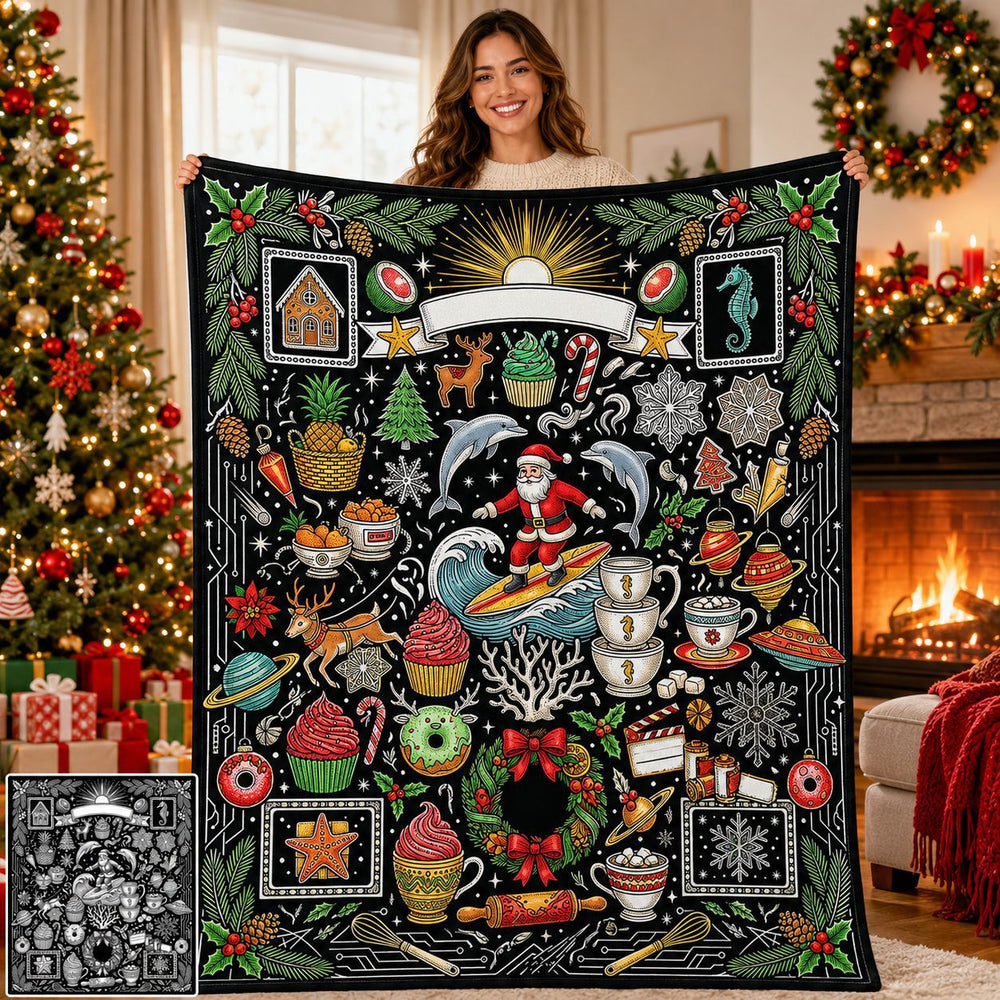 DIY Christmas Coloring Blanket