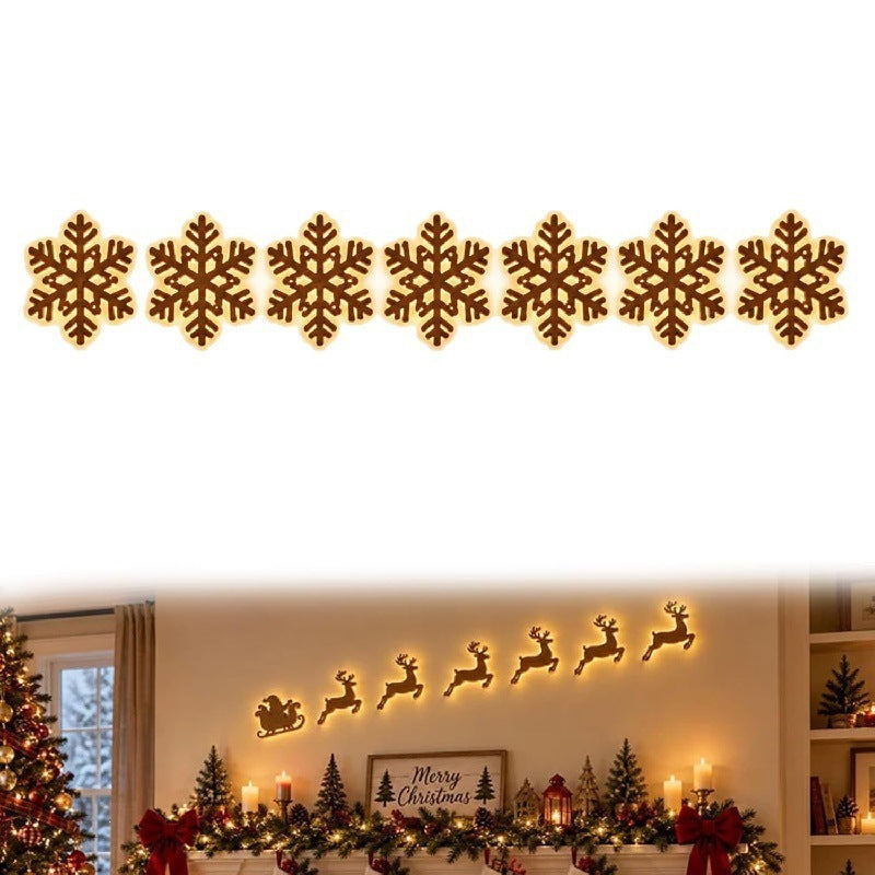 Christmas light-up wall silhouettes