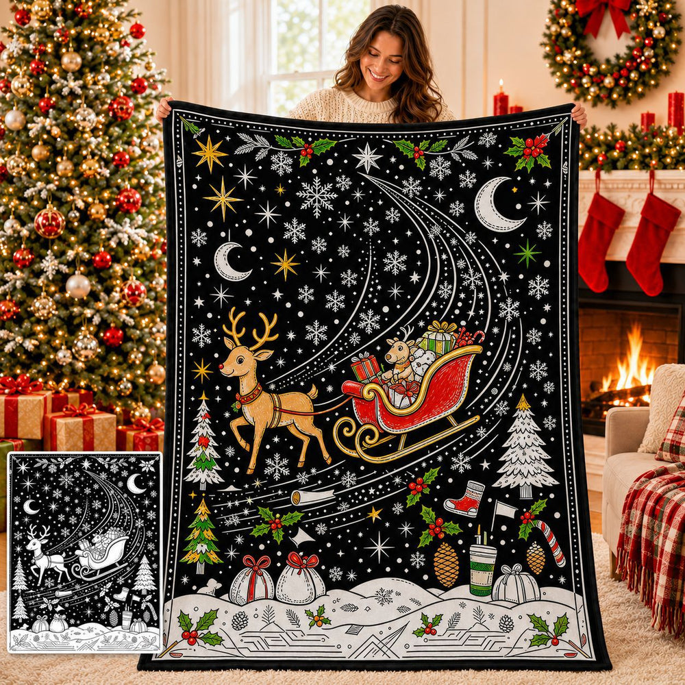 DIY Christmas Coloring Blanket