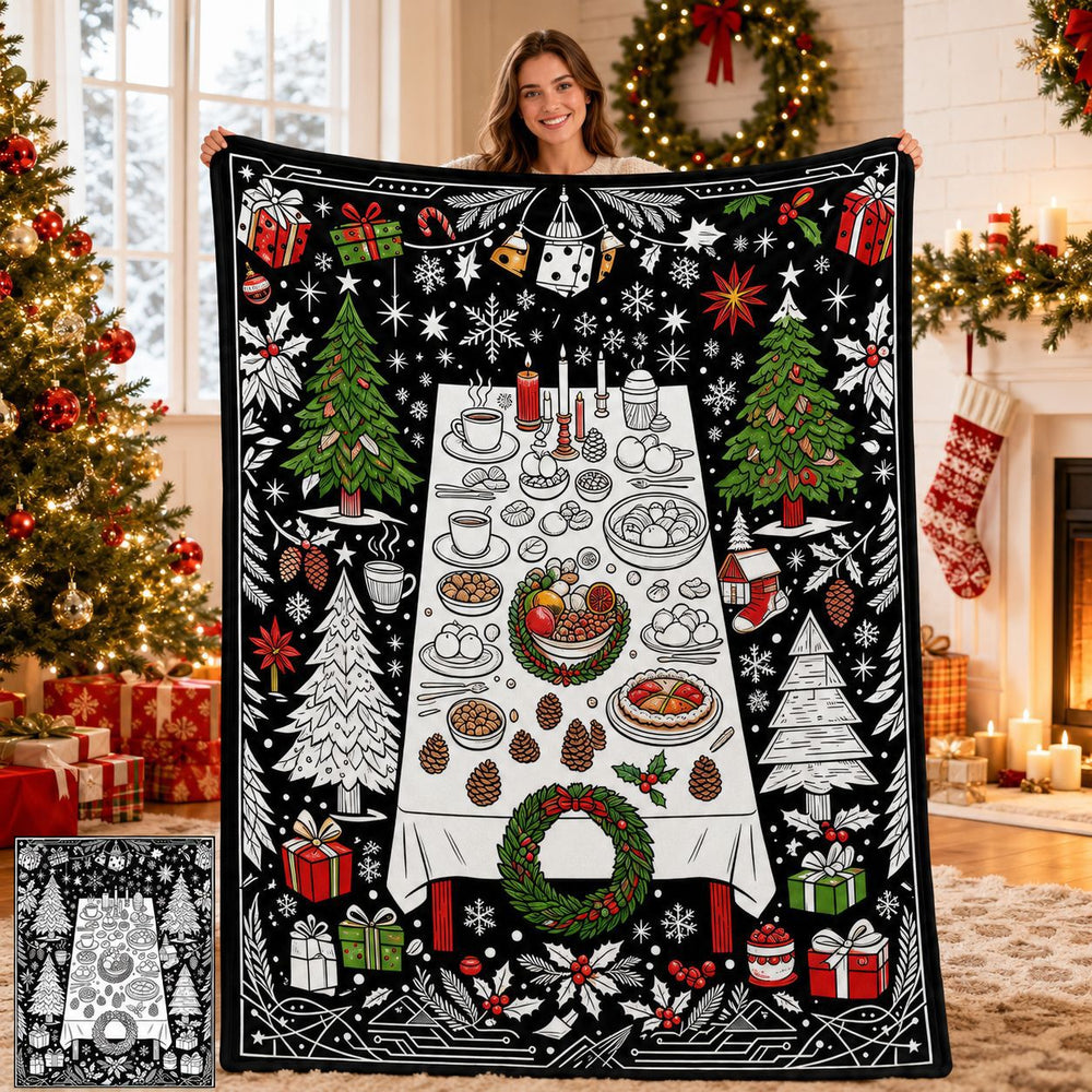 DIY Christmas Coloring Blanket