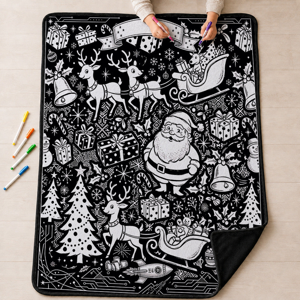 DIY Christmas Coloring Blanket