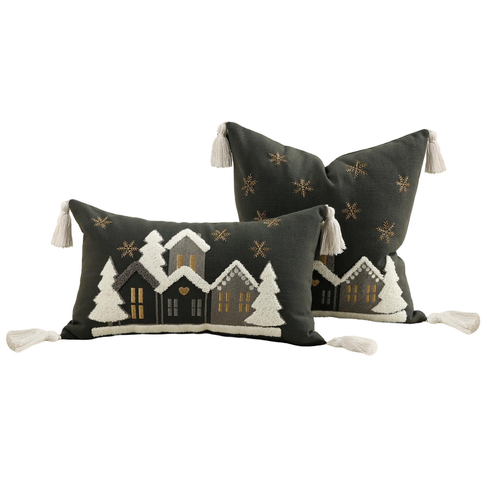 Christmas Embroidered Cushion Cover