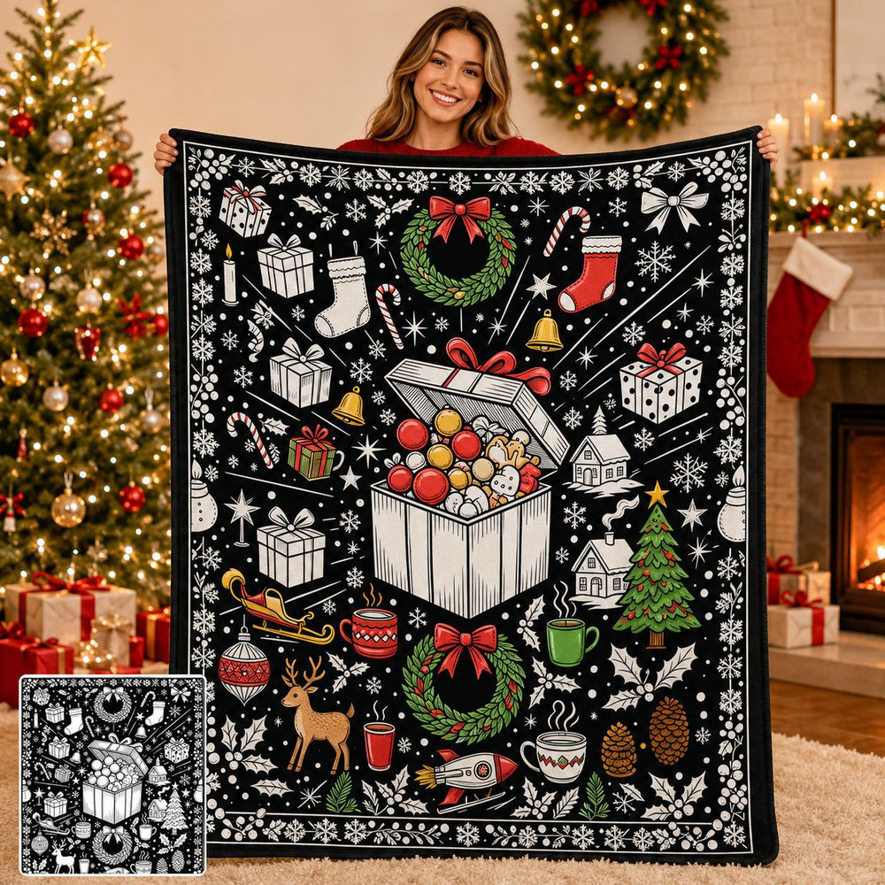DIY Christmas Coloring Blanket