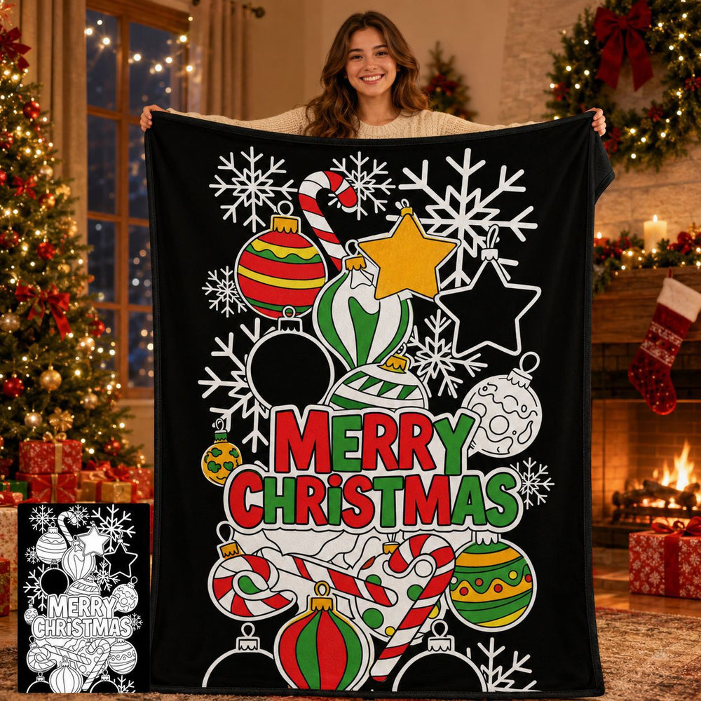 DIY Christmas Coloring Blanket