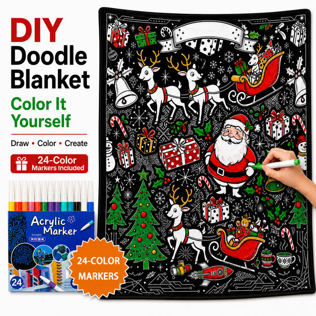 DIY Christmas Coloring Blanket