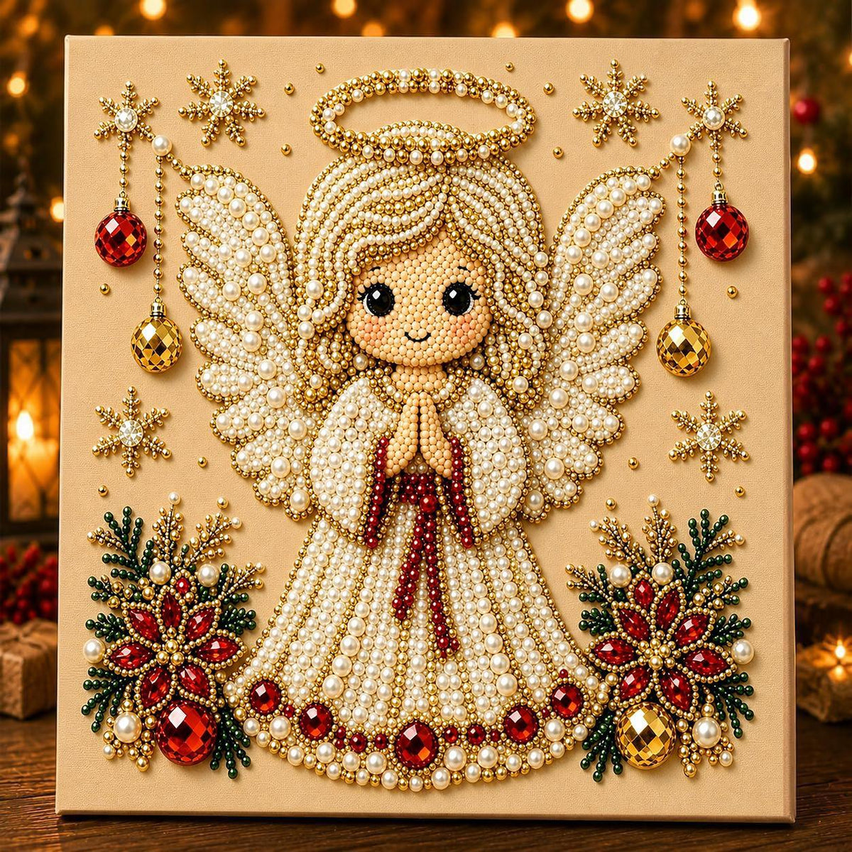 Christmas Angel & Bell Diamond Painting Kit