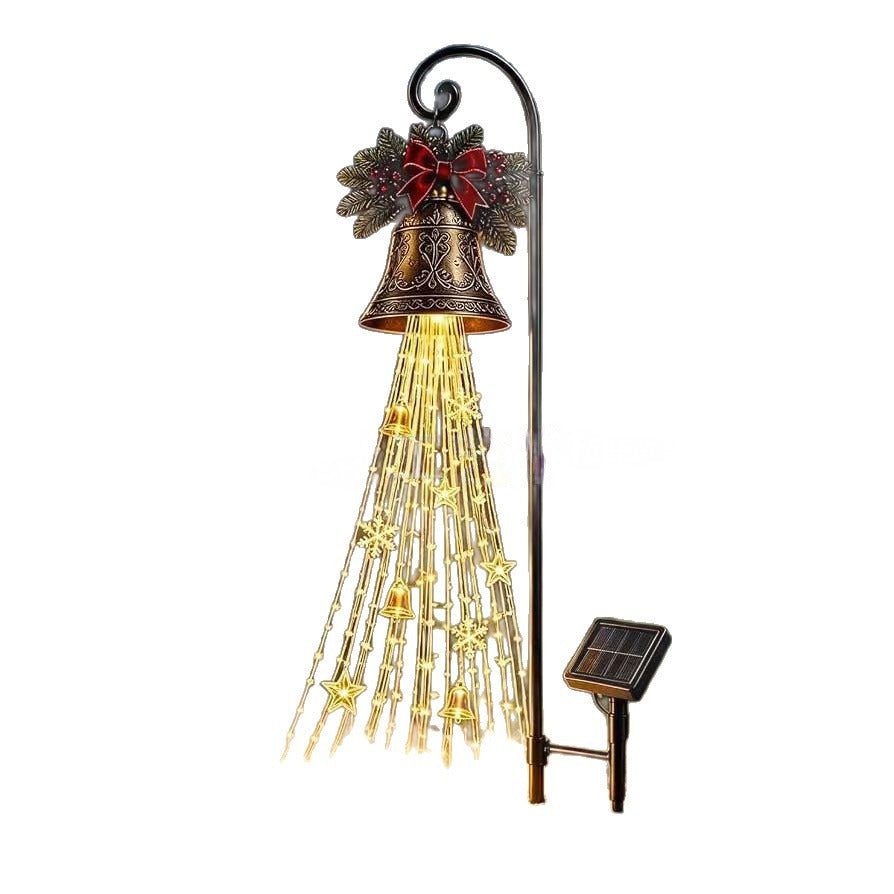 Solar Christmas Bell Cascade Garden Light