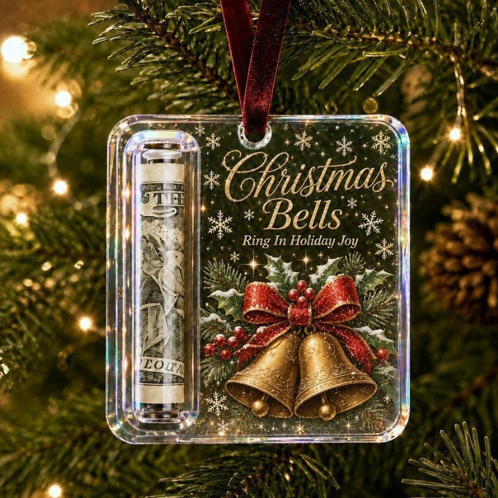 Acrylic Christmas Cash Gift Ornament