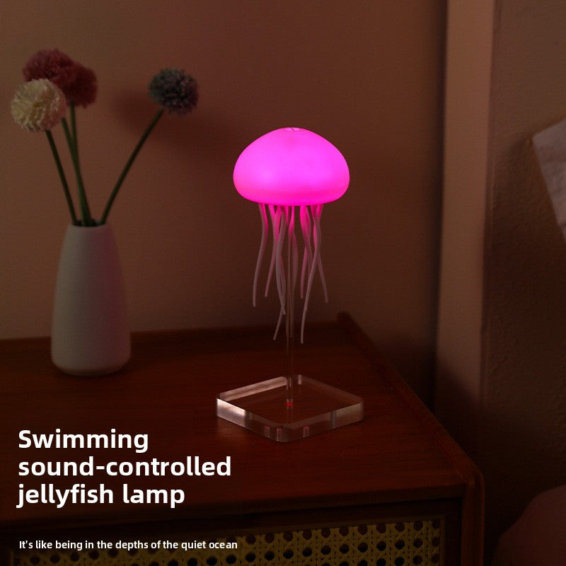 Voice-Controlled Jellyfish Night Light with Gradient Glow