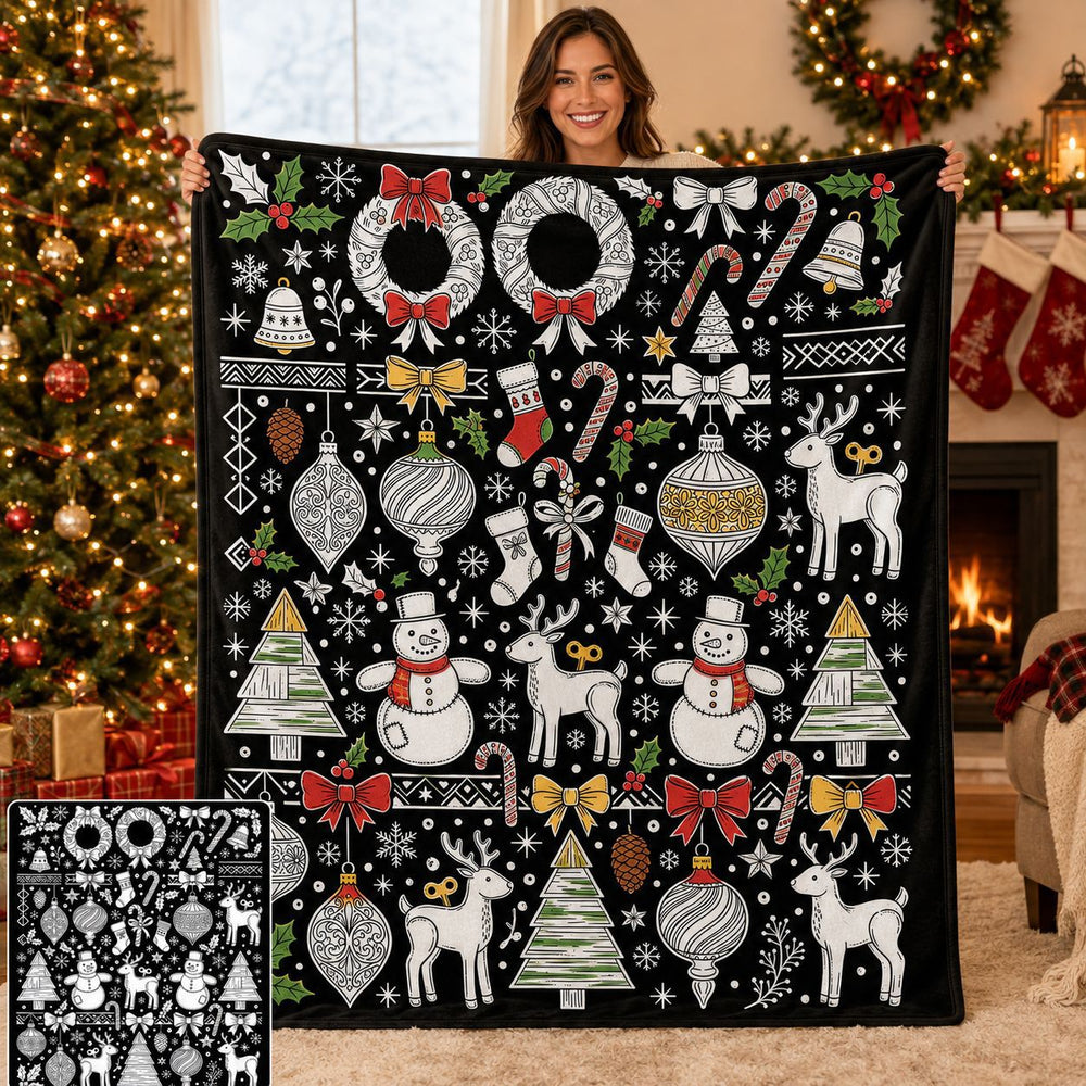 DIY Christmas Coloring Blanket