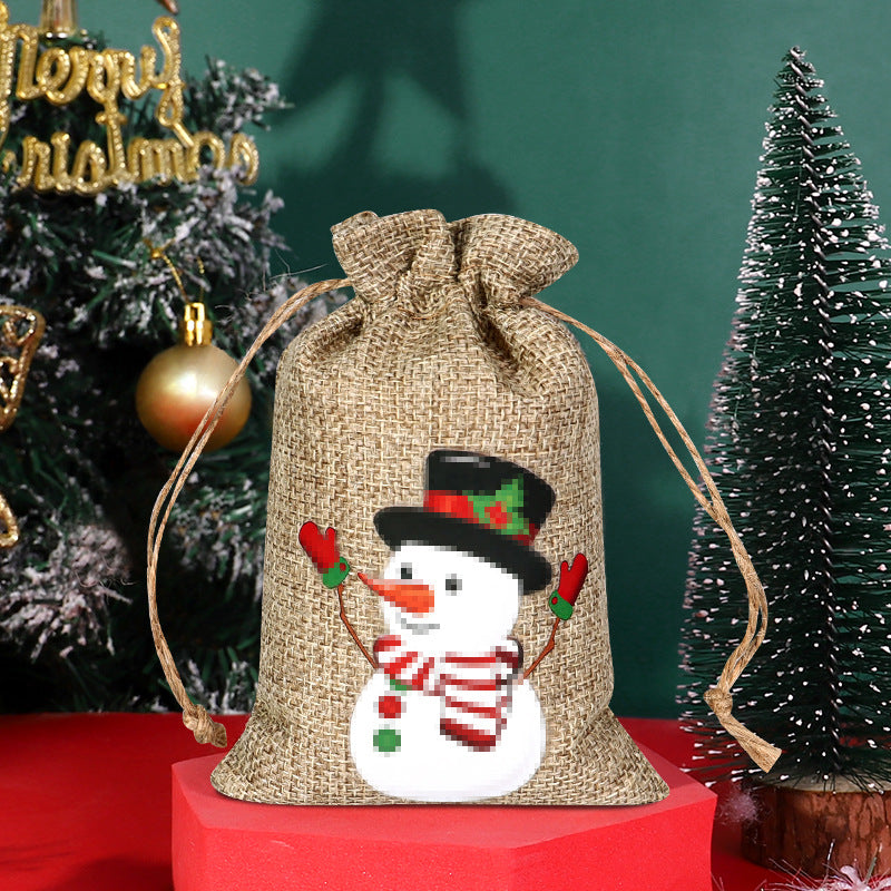 Christmas linen bag