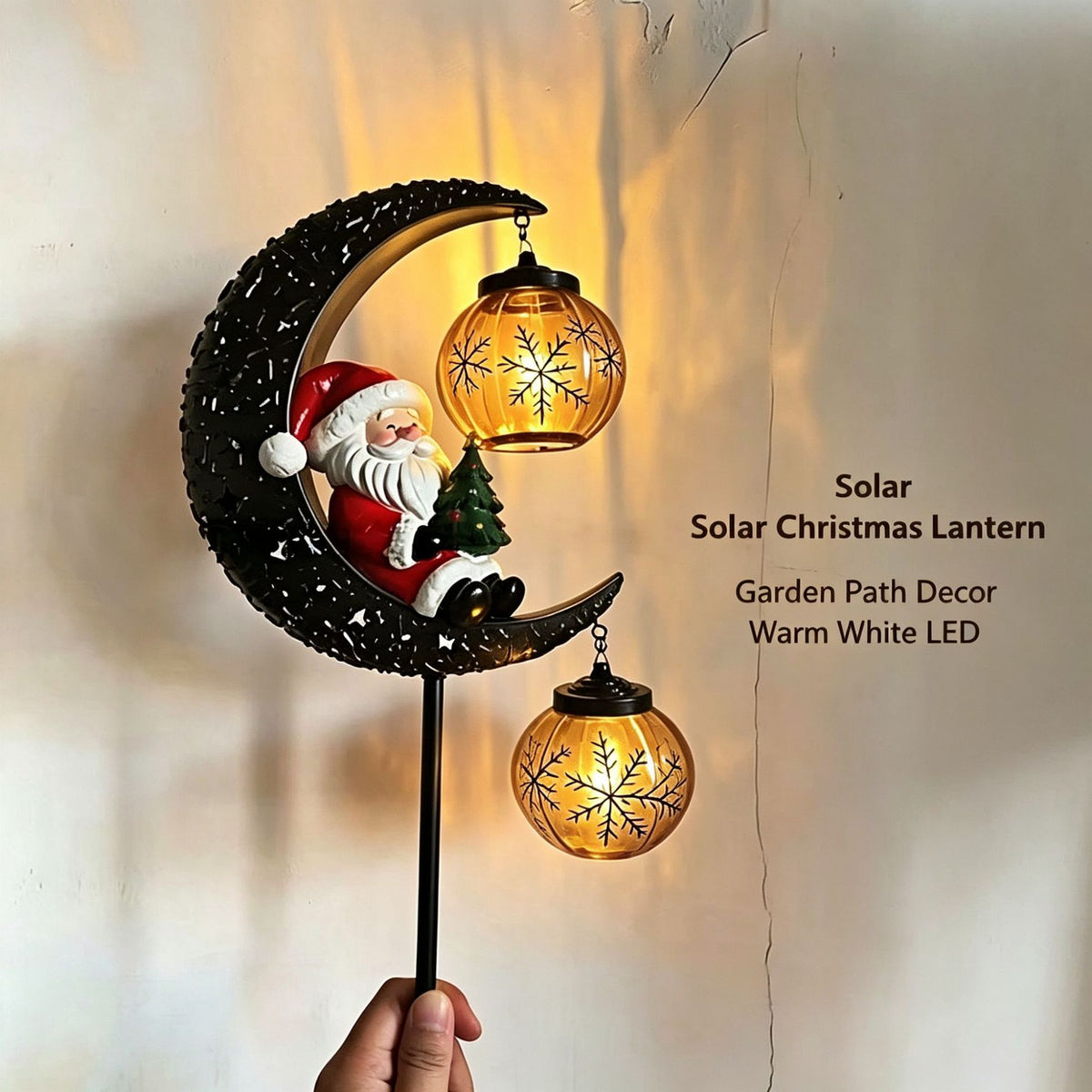 Solar Moon & Santa Christmas Garden Light