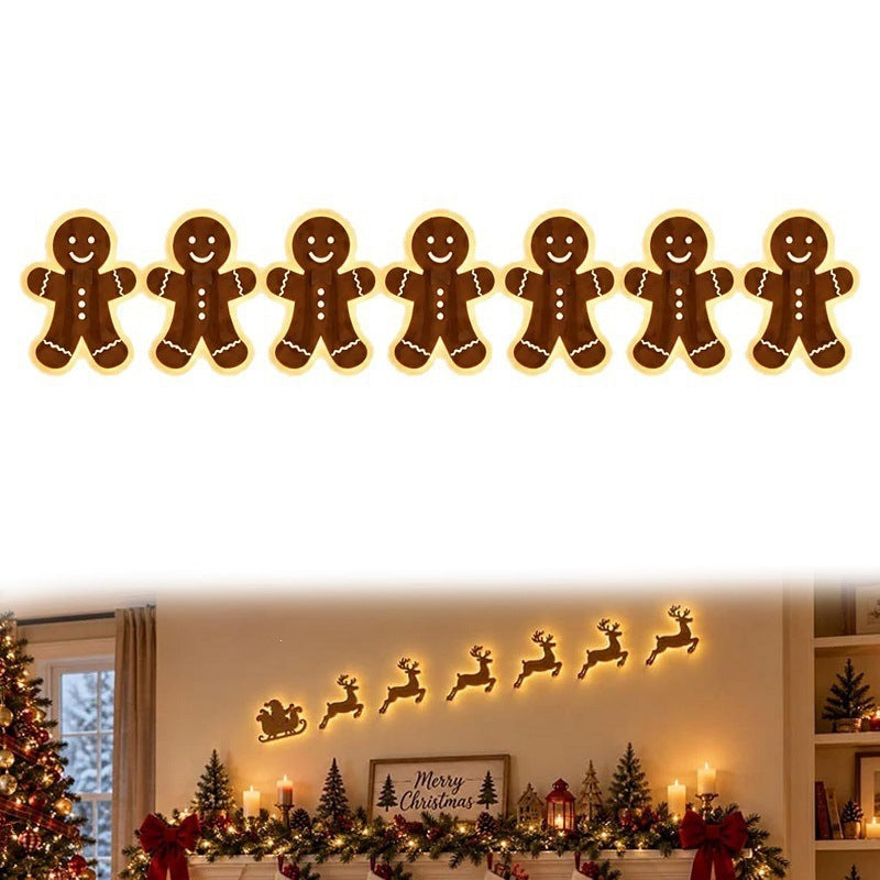 Light-Up Wooden Christmas Wall Silhouettes