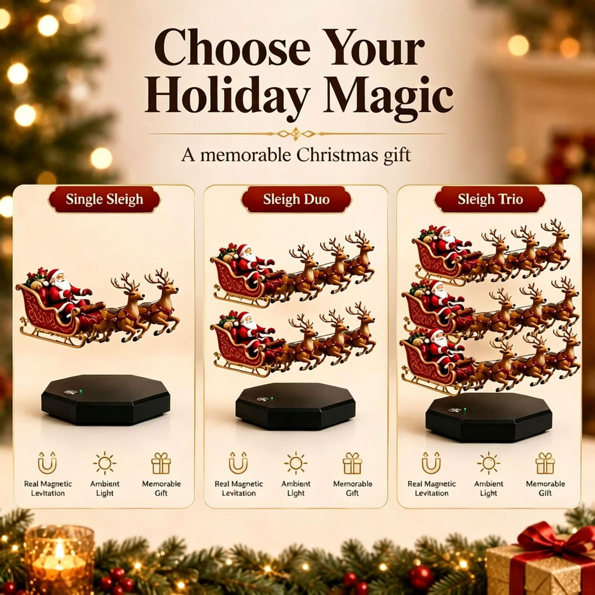 Santa's Sleigh Christmas Decoration