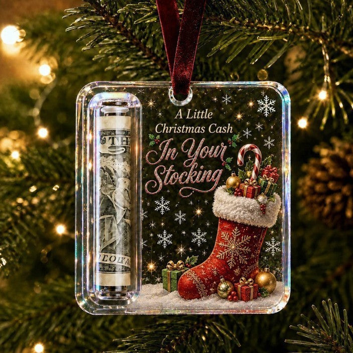 Cash Gift Ornament an acrylic hanging decoration
