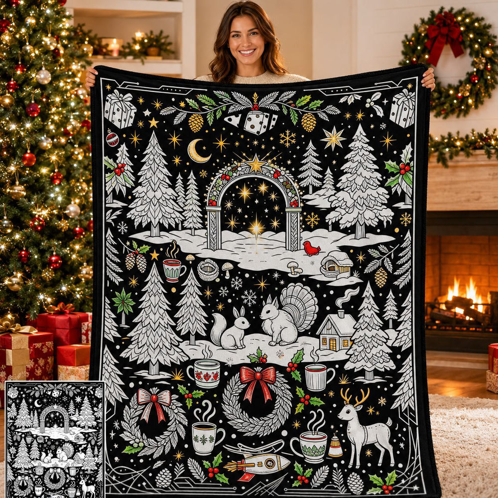 DIY Christmas Coloring Blanket