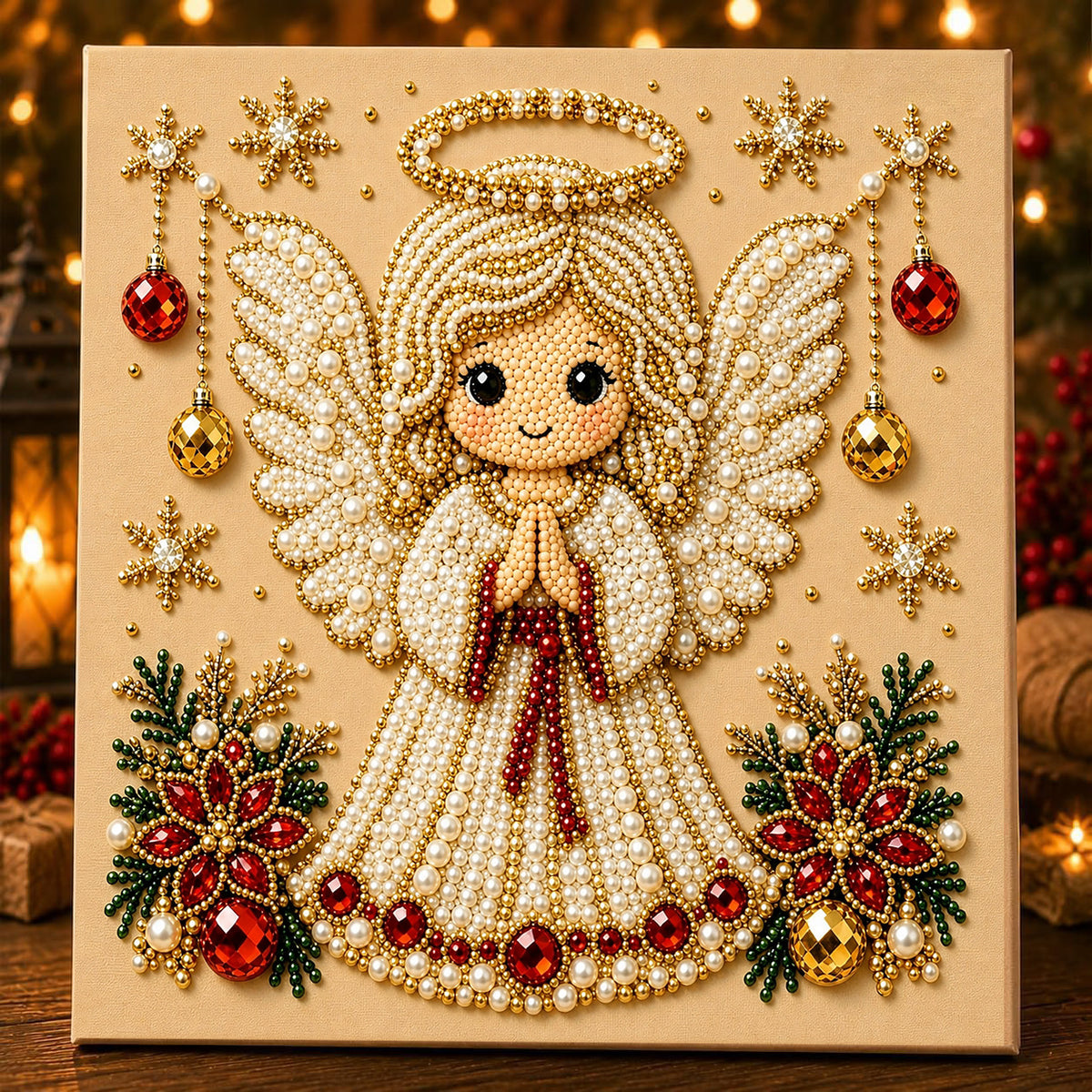 Christmas Angel & Bell Diamond Painting Kit