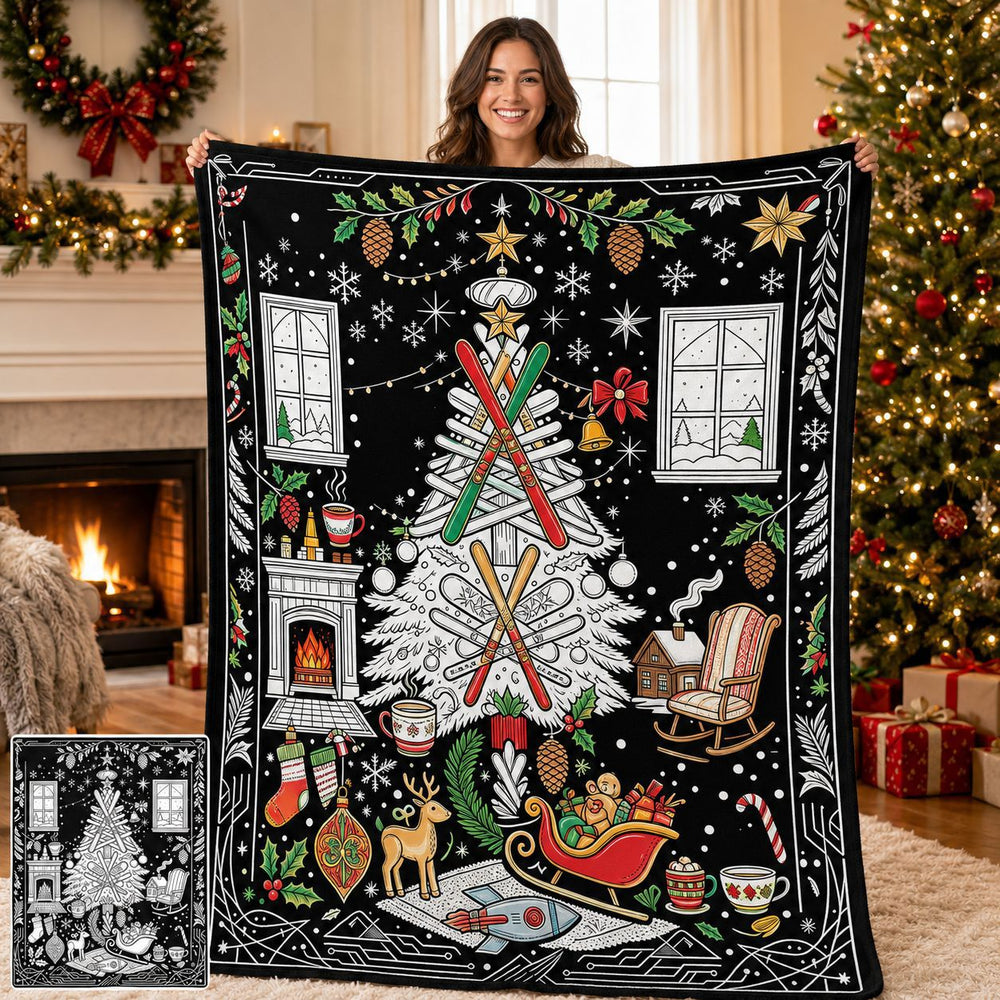 DIY Christmas Coloring Blanket