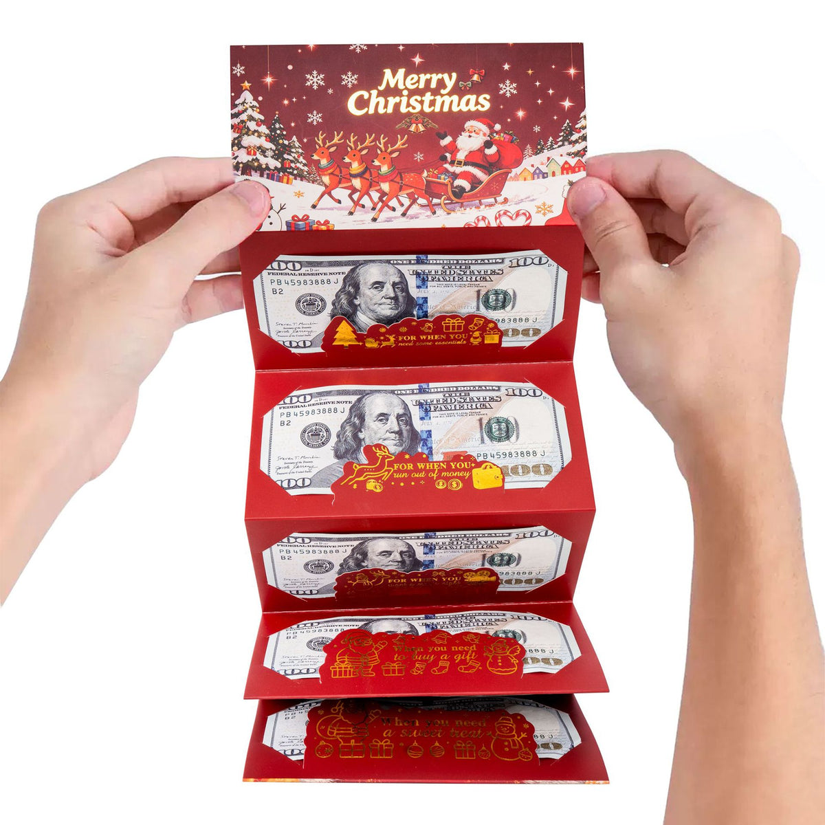 Christmas Money Gift Envelope with 6 Pockets