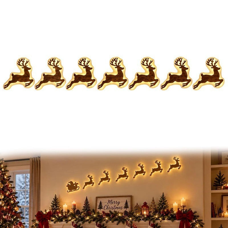 Christmas light-up wall silhouettes