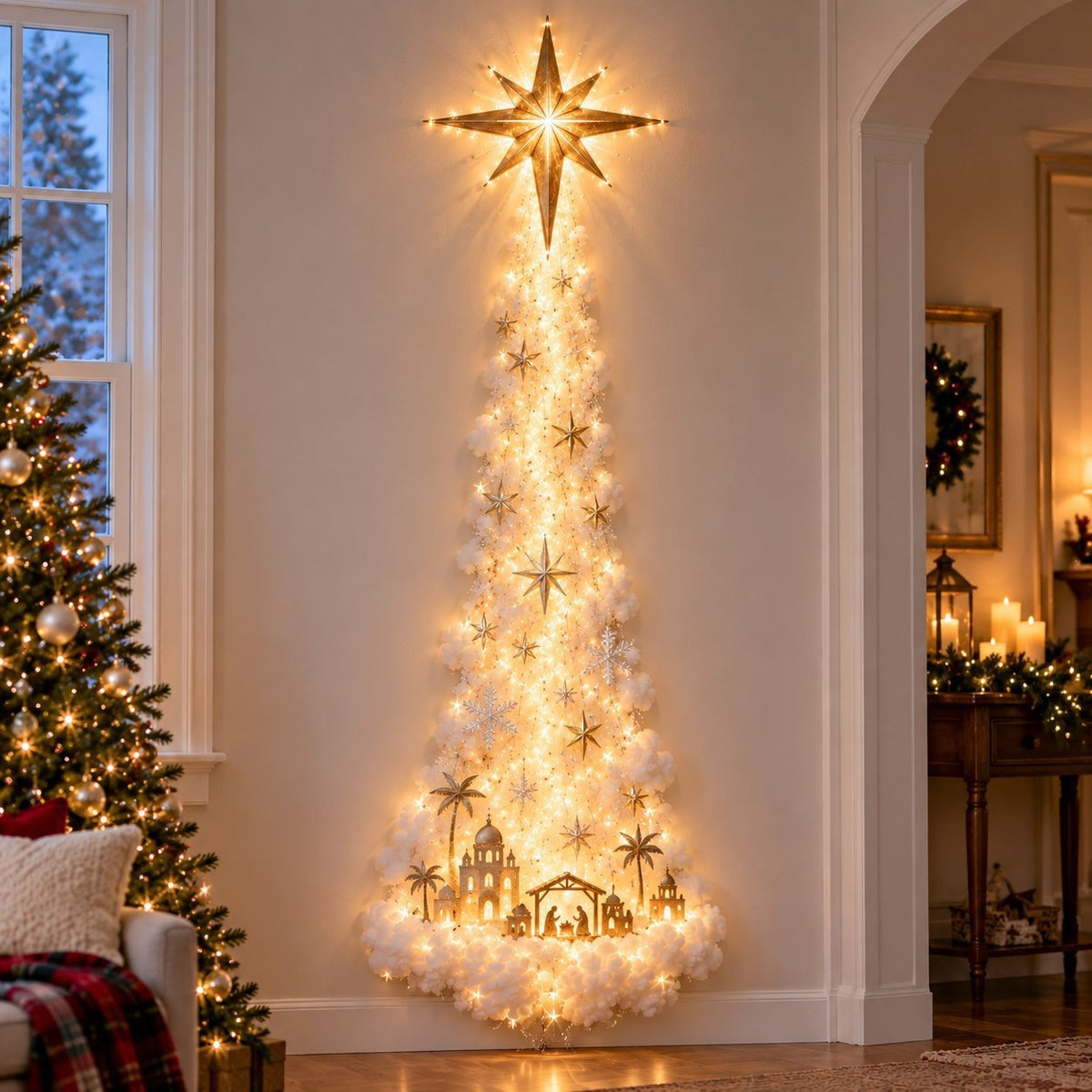 DIY Christmas Magic LED Wall Light, 60 cm