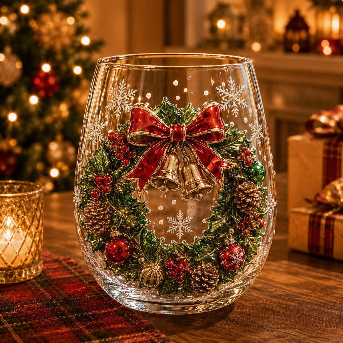 Christmas Glass Cups – Santa, Snowman & Reindeer
