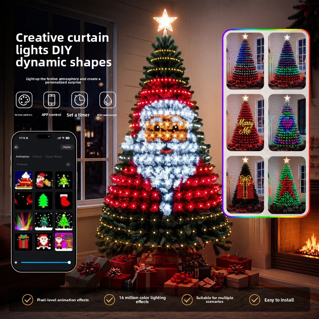 Smart Christmas Tree LED Lights with Remote & App