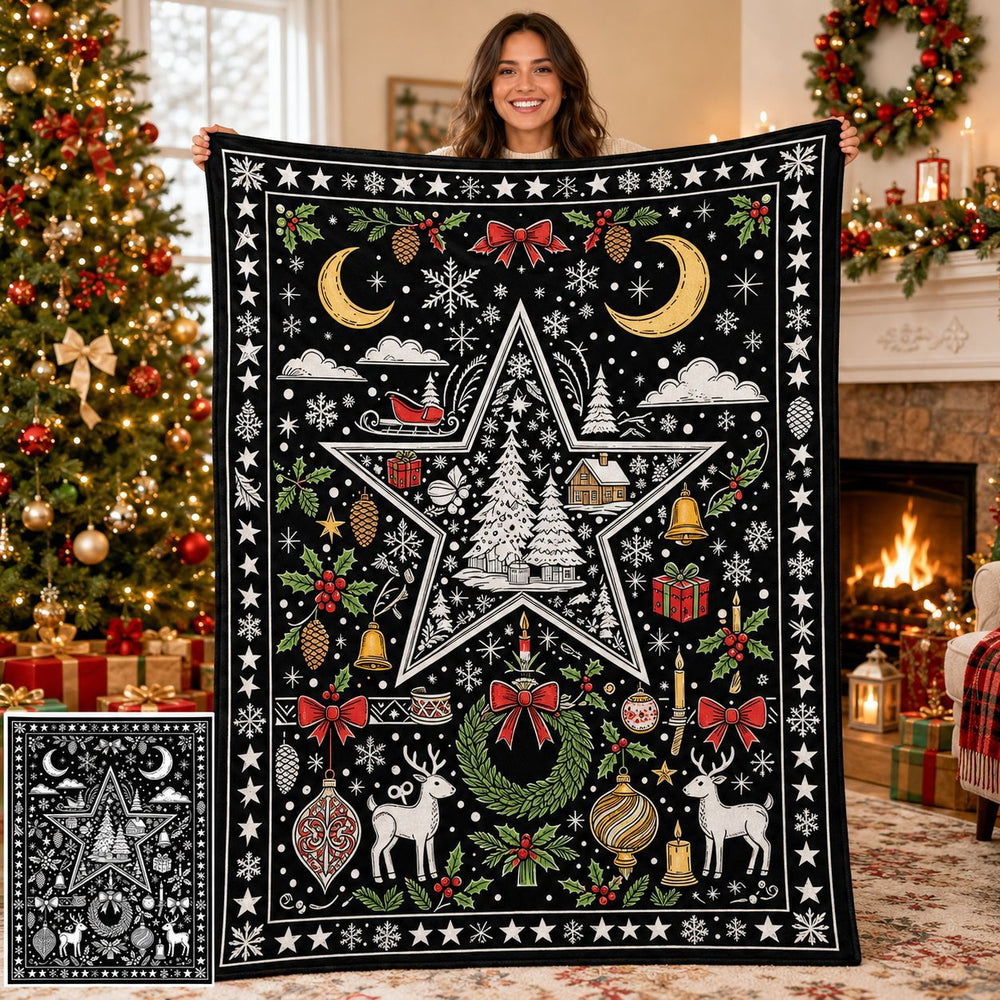 DIY Christmas Coloring Blanket