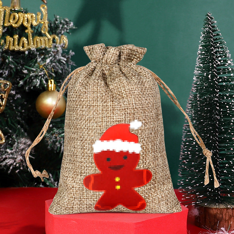 Christmas linen bag