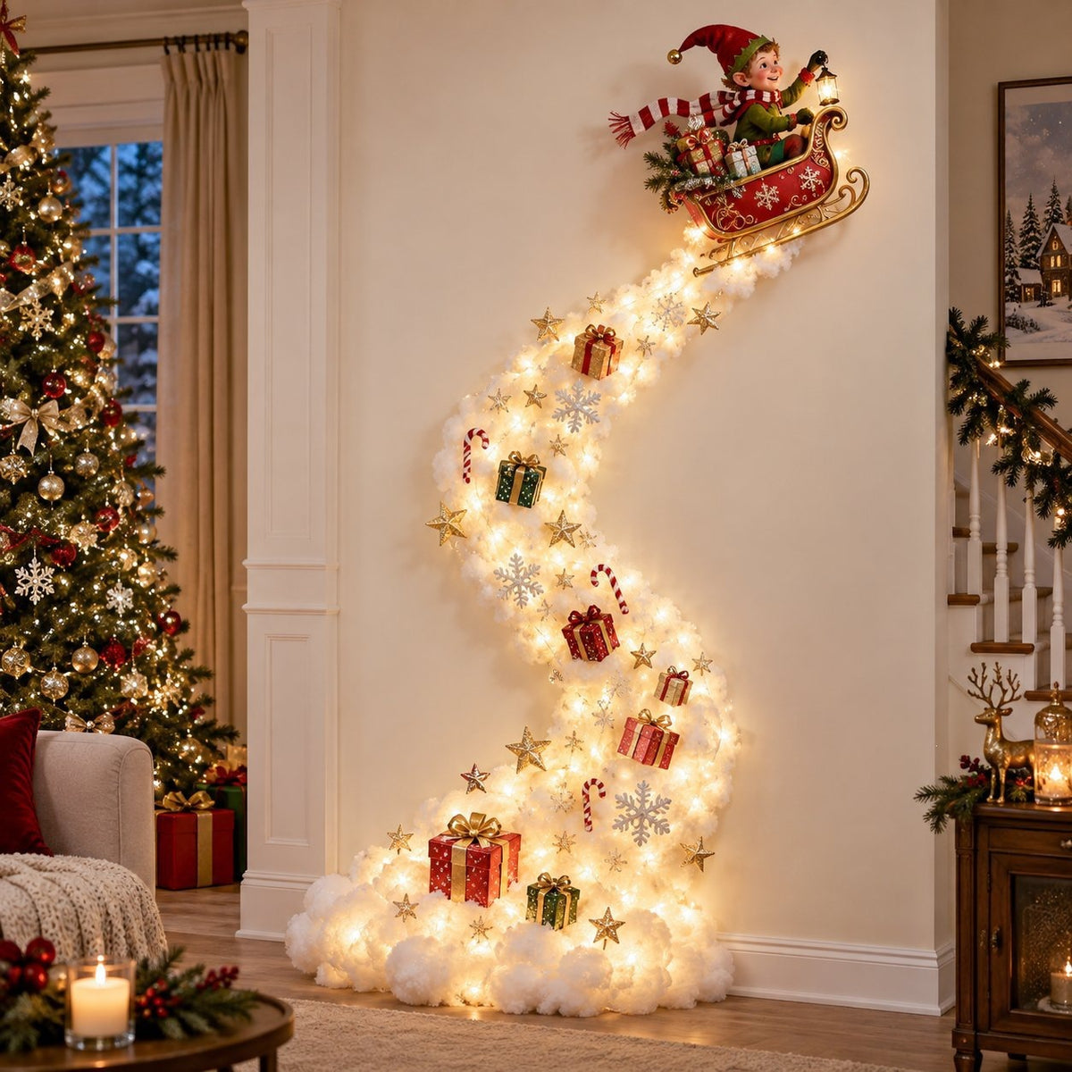 DIY Christmas Magic LED Wall Light, 60 cm