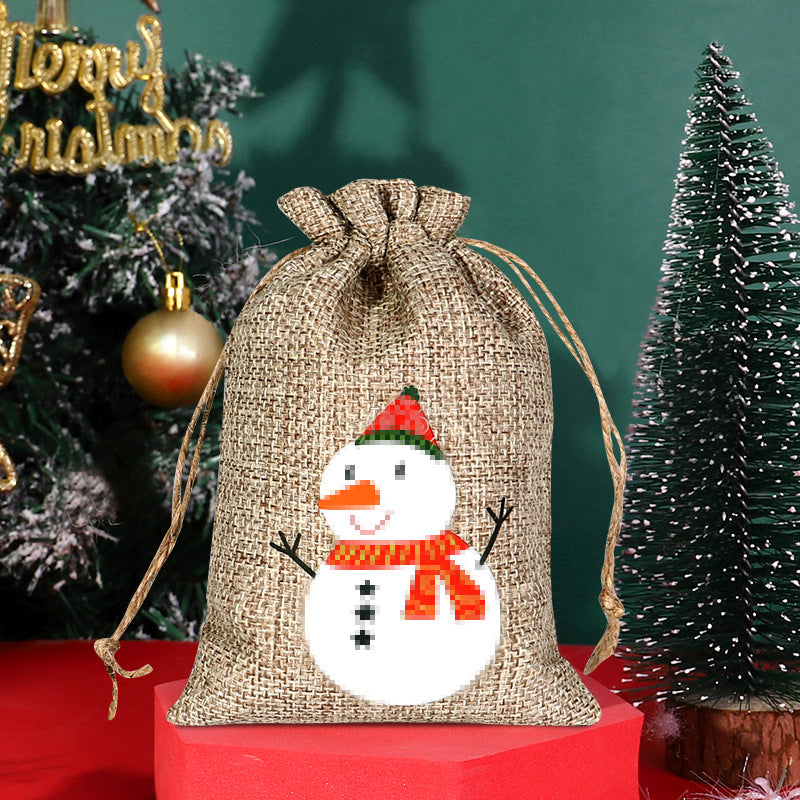 Christmas linen bag