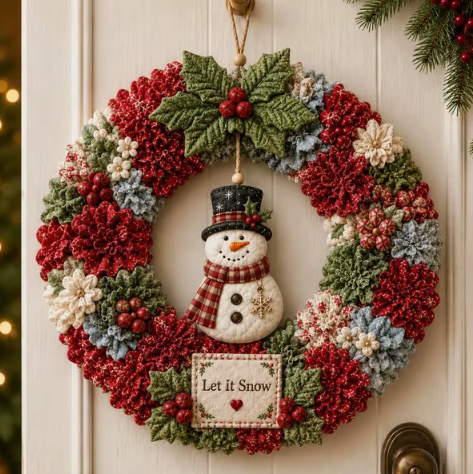 DIY Fabric Christmas Wreath Craft Kit