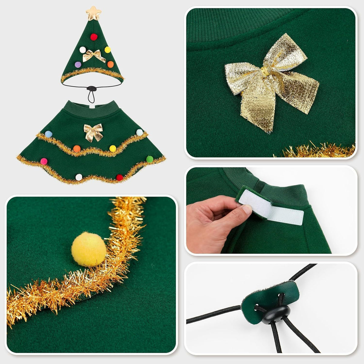 Christmas Dog & Cat Cloak Costume
