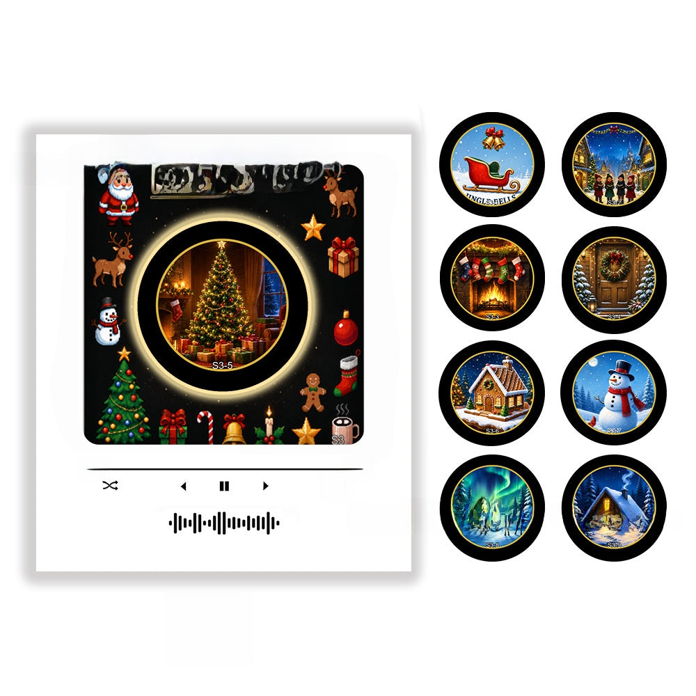Light-Up Rotating Christmas Music Box with NFC Custom Tunes