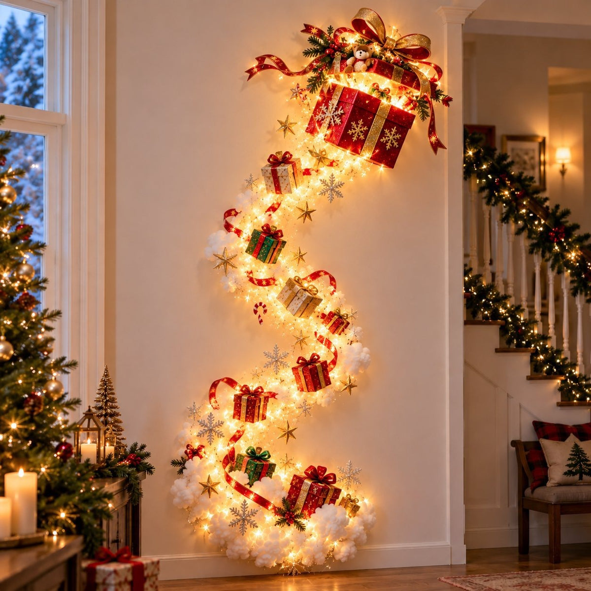 DIY Christmas Magic LED Wall Light, 60 cm