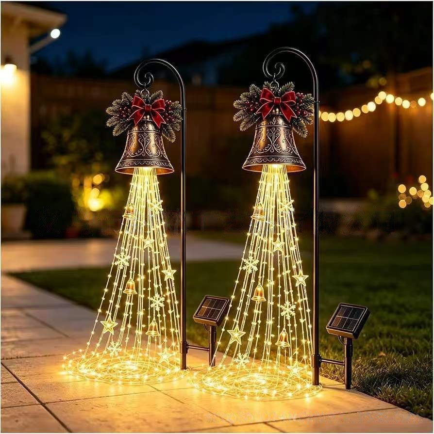 Solar Christmas Bell Cascade Garden Light
