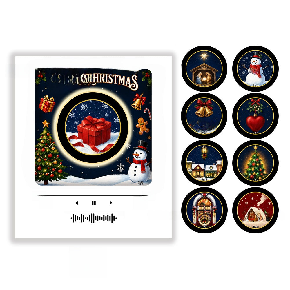 Light-Up Rotating Christmas Music Box with NFC Custom Tunes