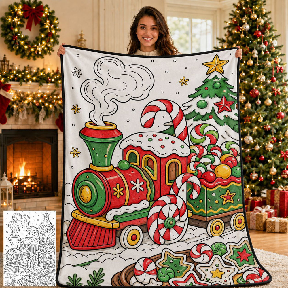 DIY Christmas Coloring Blanket