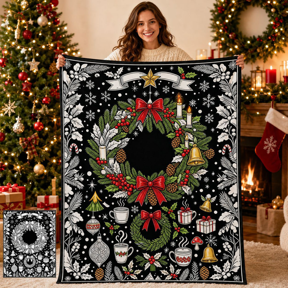 DIY Christmas Coloring Blanket