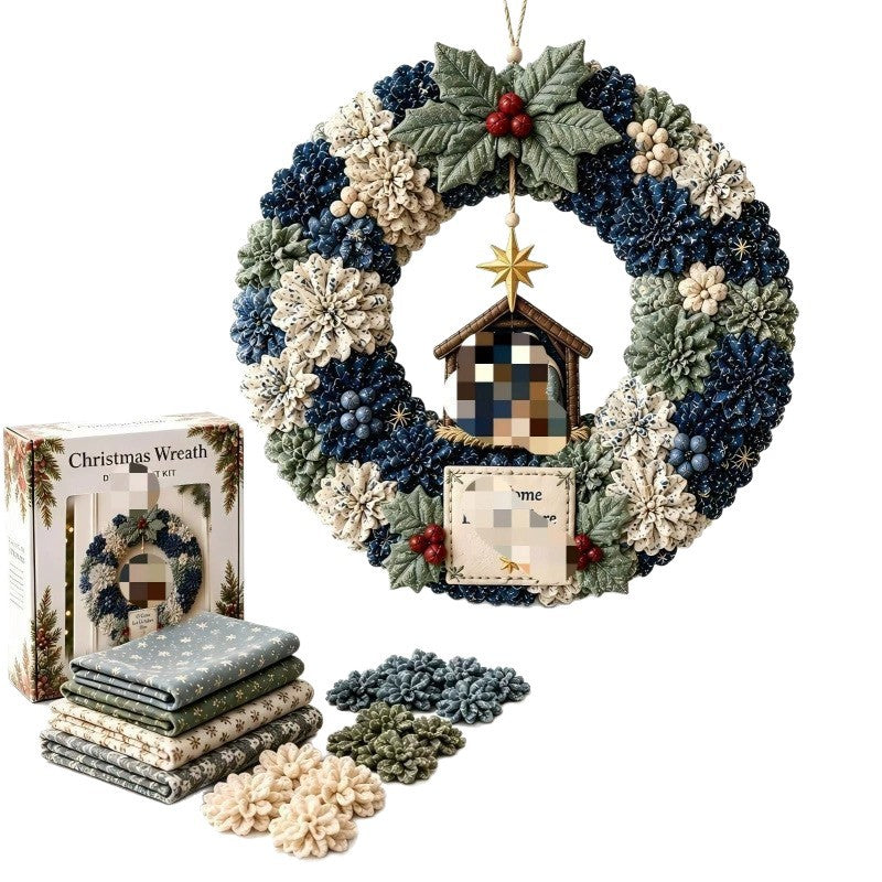 DIY Fabric Christmas Wreath Craft Kit