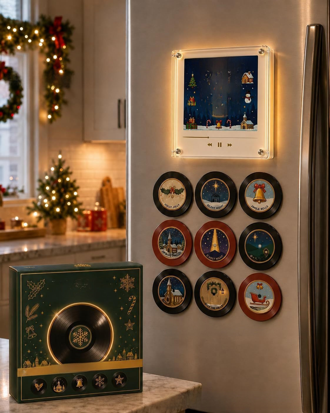 Light-Up Rotating Christmas Music Box with NFC Custom Tunes