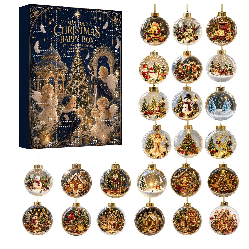 Christmas Countdown Calendar Blind Box with Acrylic Ornaments
