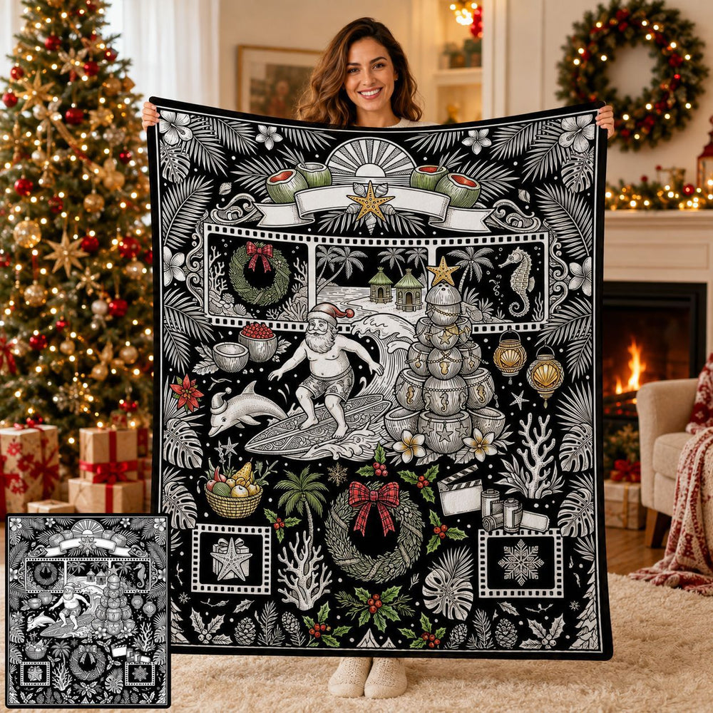 DIY Christmas Coloring Blanket