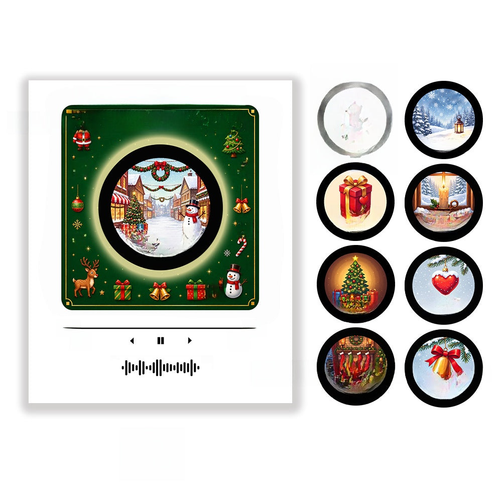 Light-Up Rotating Christmas Music Box with NFC Custom Tunes